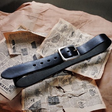 美式復古 義大利植鞣革鋼扣皮帶