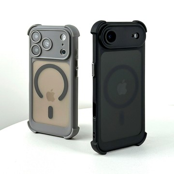 蘋果17手機殼黑色膚感磁吸iphone17promax四角防摔16pro新款高級感15鏡頭膜14保護套全包個性Air