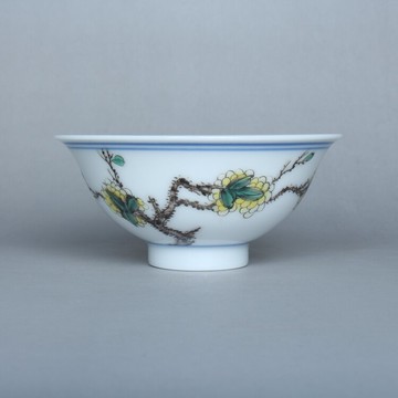 慎德堂全手繪粉彩斗笠杯茶杯 手工瓷碗主人杯景德鎮陶瓷器收藏品