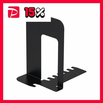 （まとめ） カール事務器 システムキーブックエンド 小 ブラック 〔×10セット〕