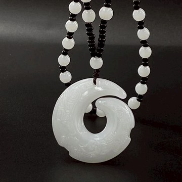 時來運轉吊墬項鍊飾品(白)