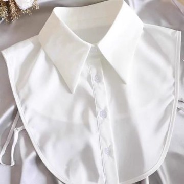 [巴黎精品] 現貨+預購 假領子襯衫領片-素色簡約雪紡百搭女裝配件a1gg7