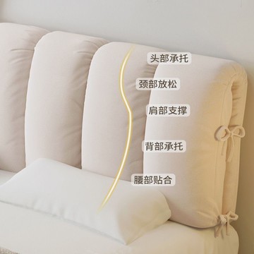 抱枕 靠枕 高級奶油風床頭靠墊軟包靠背床頭板罩套嬰兒防撞兒童海綿靠枕簡約S0104快速出貨