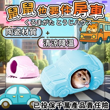 【現貨!汽車造景】倉鼠陶瓷窩 倉鼠汽車造型窩 倉鼠跑車窩 倉鼠避暑窩 陶瓷鼠窩 小動物陶瓷窩 倉鼠降溫窩 魚缸陶瓷擺件