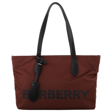 BURBERRY 巴寶莉    字母標誌尼龍手提/肩背托特包(酒紅)