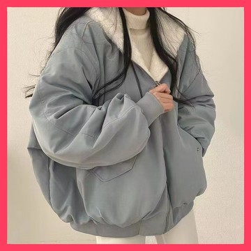 🌈ATC✨保暖外套 | 秋冬外套女 | 韓版加絨連帽外套 | 羽絨服兩面穿羊羔毛大衣 | 韓版兩面穿 | 連帽外套 |