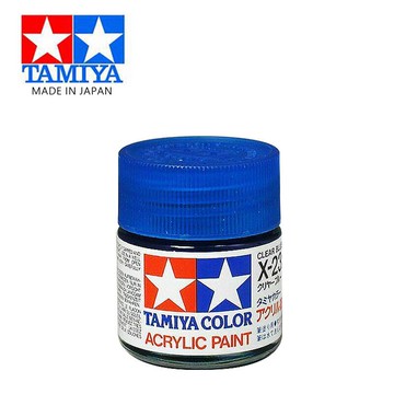 【鋼普拉】現貨 TAMIYA 田宮 X-23 X23 亮光透明藍色 分色擦拭法 水性法瑯漆 模型漆 81523 10ml