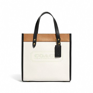 COACH 帶教練徽章的拼色 Field Tote 22女士手提包斜跨包 斜背包 C3461(整新品缺發票)  ~【 菲尼斯 國際精品 ★ 疊加現抵$2099 】