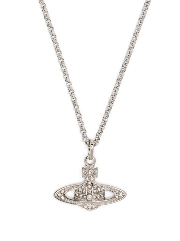 Vivienne Westwood - mini Bas Relief Orb Pendant necklace - men - Brass - One Size - Silver