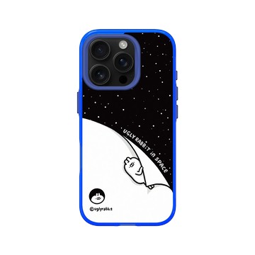 iPhone 16 Pro Clear 激光藍 - Ugly Rabbit 醜白兔 - 宇宙休眠中