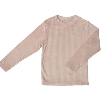 akachan honpo - 長袖軟綿彈性休閒上衣-粉紅色