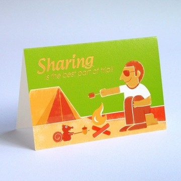 【生日/情人/聖誕/祝福卡片】萬用卡 / Sharing is the best of trip