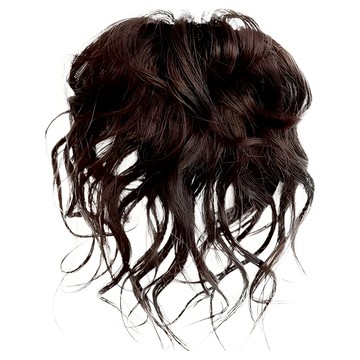 感知模式 優質真髮波浪頭頂蓬鬆髮片  自然棕色  1個