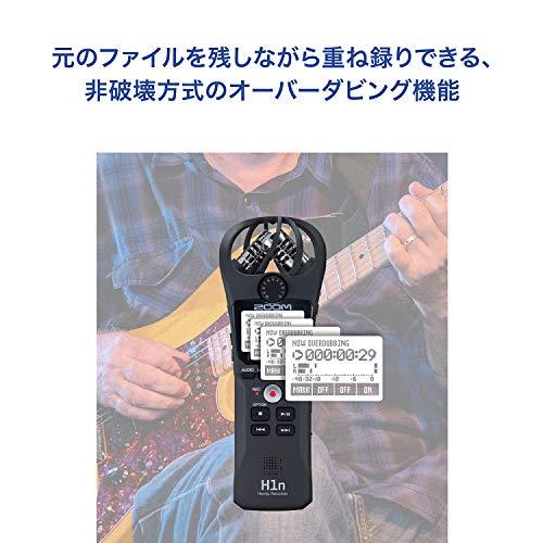 本体 ZOOM ズーム ハンディレコーダー ブラック 90°XY方式のステレオマイク搭載 手のひらサイズ コンパクト H1n