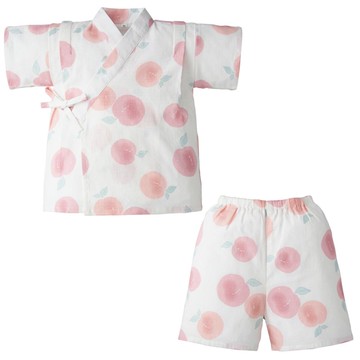 akachan honpo - 兩件式甚平-桃子-粉紅色 (100cm)