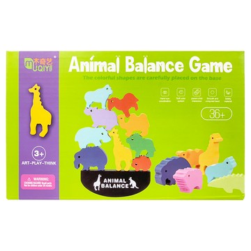 MUQIY TOYS 木奇藝 木製動物平衡積木11件組  恐龍世界 多色  1組