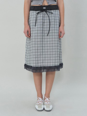 25SS FREYA LAYERED SKIRT [GREY]