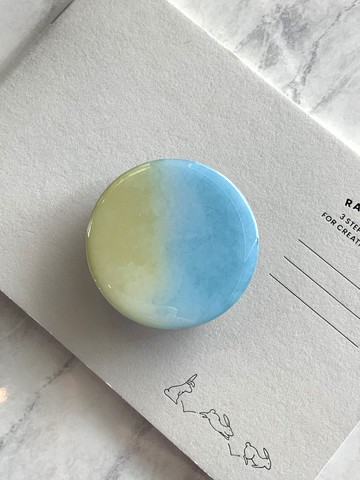 Blue Lemon epoxy iphone phone grip magsafe