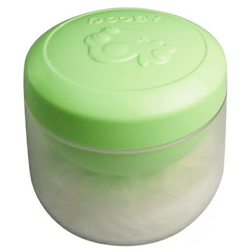 DOOBY 大眼蛙 神奇自動粉撲盒 綠色  1個