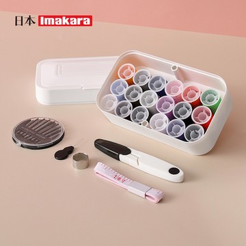 日本Imakara 雙層針線盒/縫紉工具收納盒(附蓋)