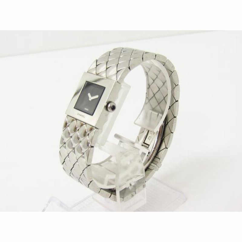 444 CHANEL 時計　レディース　マトラッセ　エナメルレザー　スクエア 444 CHANEL 時計レディースマトラッセエナメルレザースクエア