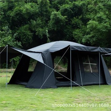 帳篷戶外二室一廳雙層加厚防暴雨野外露營5-8-10人豪華家庭大帳篷