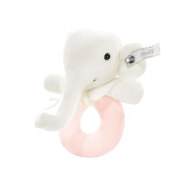 Steiff 德國金耳釦泰迪熊 嬰幼兒手搖鈴 Little Elephant grip toy pink 寶寶安撫玩具  1個