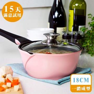 [鍋寶]玫瑰不沾雪平鍋-18cm-粉紅(電磁爐適用)