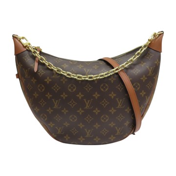 【二手名牌BRAND OFF】LOUIS VUITTON LV 路易威登 棕色 原花 Reverse帆布 Loop Hobo 肩背包 M46311