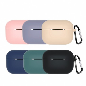 Timo AirPods Pro 2 (第二代) 純色矽膠加厚保護套(附扣環)