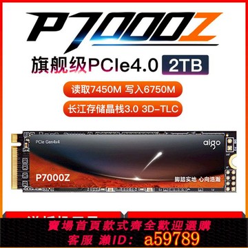 【全網低價 可打統編】愛國者P7000Z固態硬碟2T高速PCIe4.0 M.2 SSD桌上型電腦電腦PS5筆記本