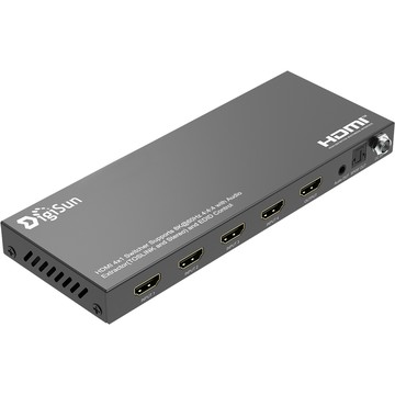 DigiSun QHA9541 8K 4x1 HDMI 2.1 四進一出切換器+音訊擷取器