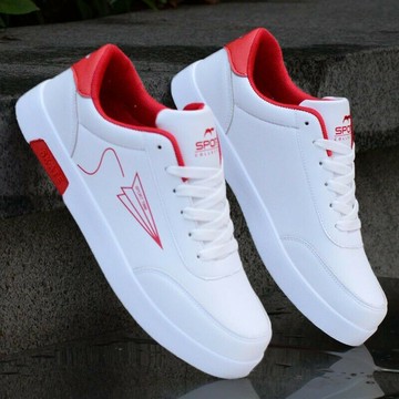 純色休閒鞋夏日新款小白鞋男士韓版潮流休閒鞋子男青少學生闆鞋透氣男鞋子韓係穿搭闆鞋 韓版鞋子 大尺碼闆鞋