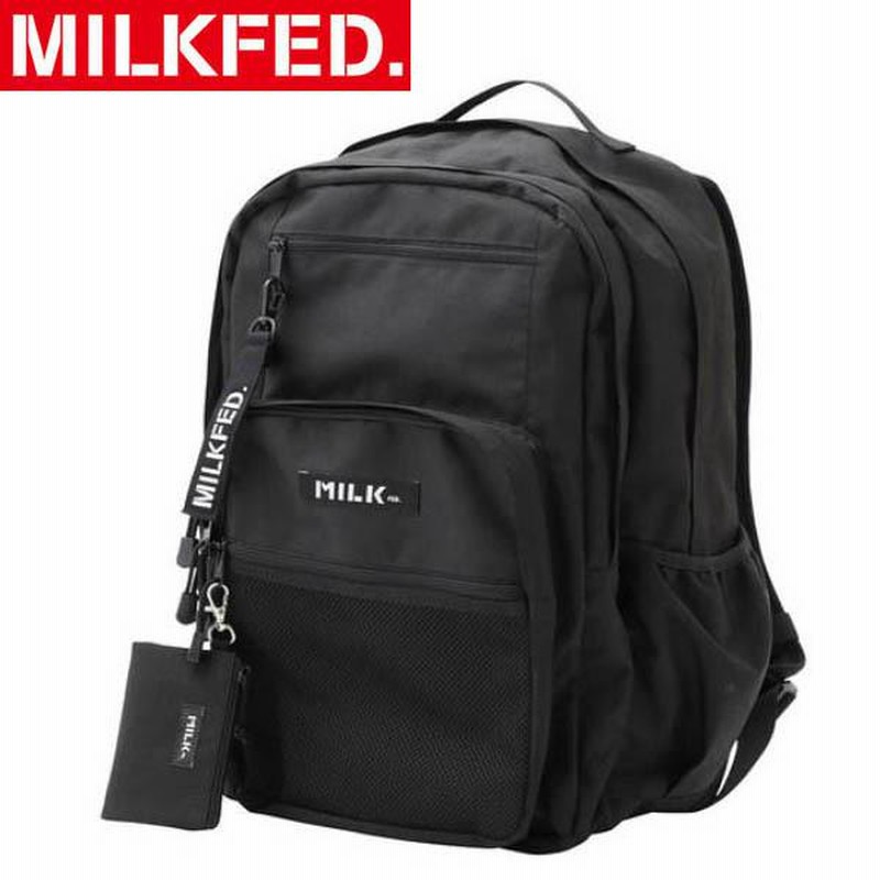 MILKFED. ブラックバックパック dショッピング |ミルクフェド リュック MILKFED. リュックサック