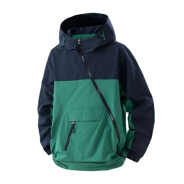【HOT 本舖】男装2025秋季新款夾克運動戶外軟殼衝鋒衣撞色夾克男外套 可二開