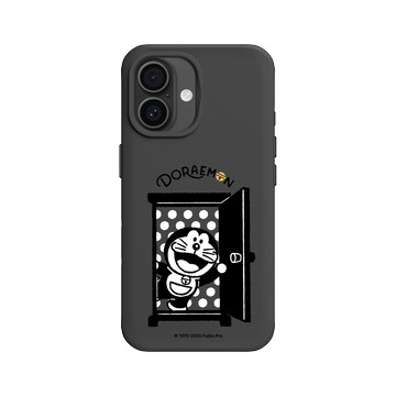 iPhone 16 SolidX 黑 - 哆啦A夢 Doraemon - 黑白任意門款