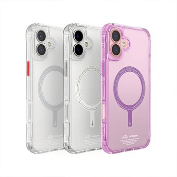 iPhone 16 系列 Saido 低調風格磁吸防摔手機殼 附掛繩環 iPhone 16 透明