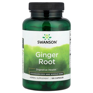 Swanson Vitamins, 姜根，標準化和全草，120 粒膠囊