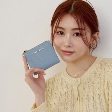【金安德森】Enid 經典壓釦式短夾-湖水藍