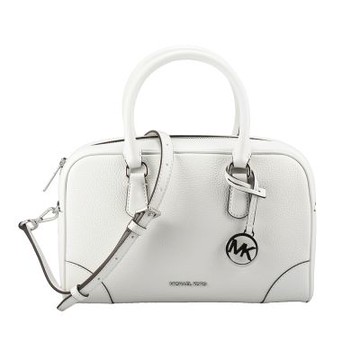 Michael Kors THOMPSON新款中型荔枝紋手提/斜背包35S5S7OS6L(白)