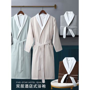 (免運)酒店同款浴袍男士四季通用款成人浴衣比純棉吸水速干情侶睡袍女