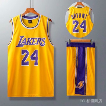 ✨可開發票#湖人科比24球衣背心透氣速幹男女中小學生比賽運動訓練籃球服套裝#免運