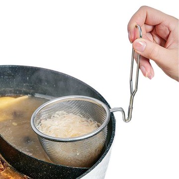 日本SP SAUCE火鍋專用直掛式10公分不銹鋼濾勺2入組