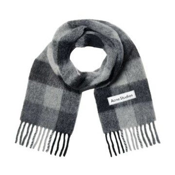 Acne Studios Mohair Checked 馬海毛格紋 圍巾 深黑色 灰色 深灰色 CA0084.DUC