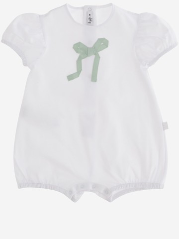 Il Gufo Stretch Cotton Sleepsuit With Bow