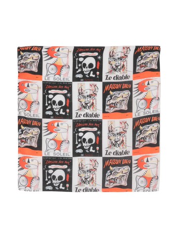 Endless Joy - graphic-print square-shape scarf - men - TENCEL™ - One Size - White