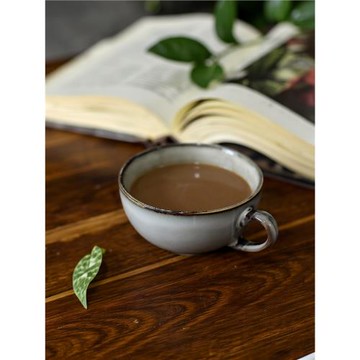 三拾家 復古反應釉咖啡杯拿鐵杯子 帶把手水杯茶杯陶瓷喝水杯窯變