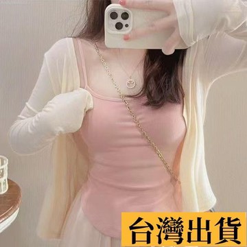 🌈台倉出庫🌈 女外套 外搭開衫披肩女 顯瘦 上衣 長袖 女裝 遮陽罩衫外穿薄款辣妹外穿小外套開春早秋香風11