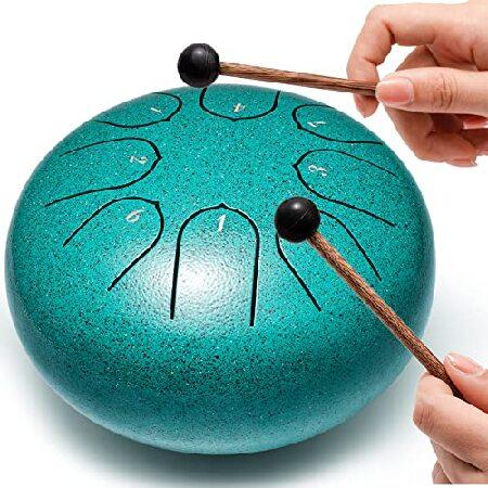 Lronbird Alloy Steel Tongue Drum Notes Inches Steel Drums Concert Percussion Instruments with Bag Mallets Music Book for Meditation Entertainment