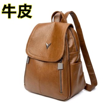 軟皮雙肩包女包背包學生書包大容量旅行包休閑包百搭時尚2025新款
